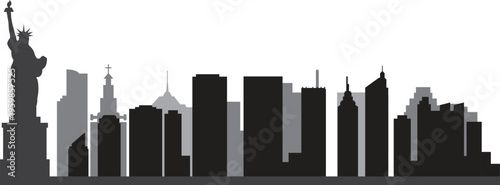 New York city skyline prepared in vector
