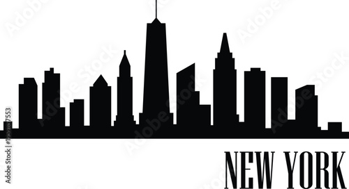 New York city skyline prepared in vector
