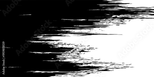 Smooth vector transition from black to white with straight broken lines. Modern vector background for transition from one image to another