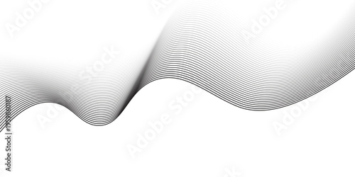 Abstract vector background with black wavy lines. EPS10