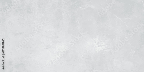 A blank surface of aged white marble and gray grunge paper texture features a rough stone pattern with a cold winter snow backdrop for a dirty cement wall material design