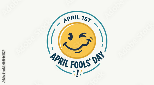 April Fools' Day Smiley Face Badge
