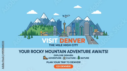 Visit Denver Colorado Travel Advertisement