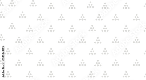 White background with scattered light gray circles, forming triangular clusters, minimalist dot pattern, abstract simple modern texture, clean decorative backdrop