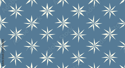 Seamless geometric pattern with spiky twelve-pointed stars, often referred to as compass roses. elegant abstract background for design and decor