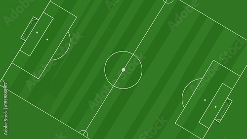 Green soccer field with white lines and goals at each end  sports infrastructure