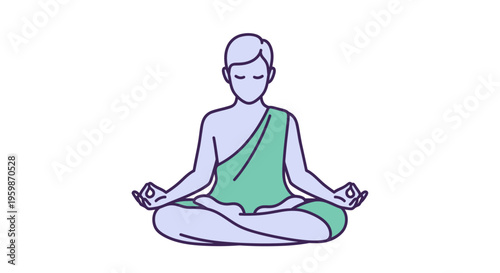 Person sitting in meditation posture.