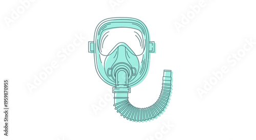Scuba diving full face snorkel mask.