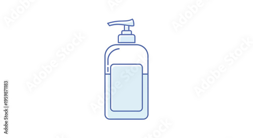 Hand sanitizer bottle with pump.