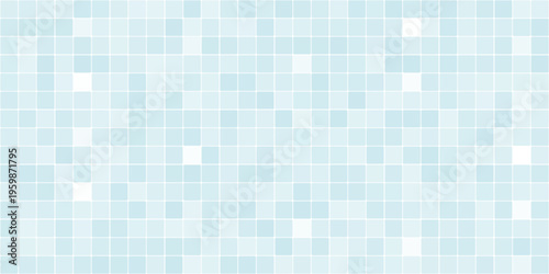 Light green bathroom or kitchen tile wall. Ceramic tiled floor or swimming pool. Geometric vector design