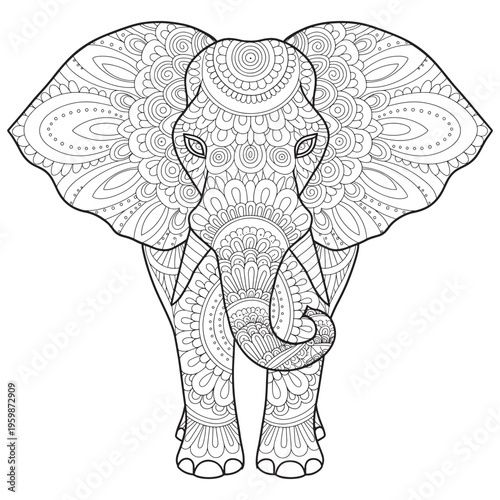 Cute Animal Mandala Coloring Pages for Adults – Relaxing & Intricate Black and White Designs