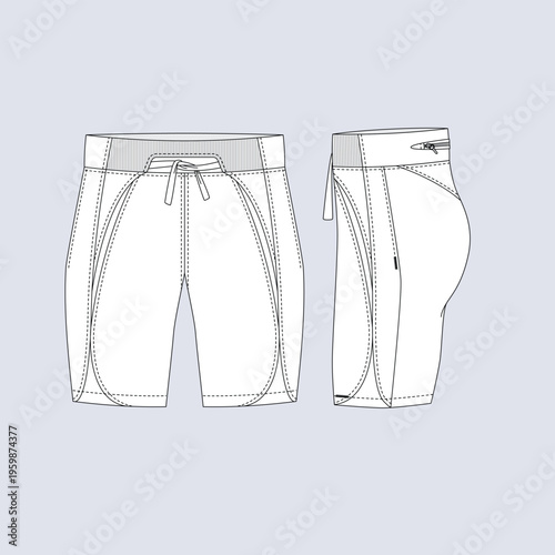 Mens Panel Shorts Fashion Design