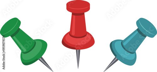 push pin isolated on white