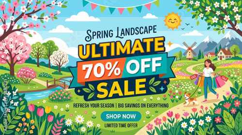 Spring Landscape Ultimate 70% Off Sale Banner