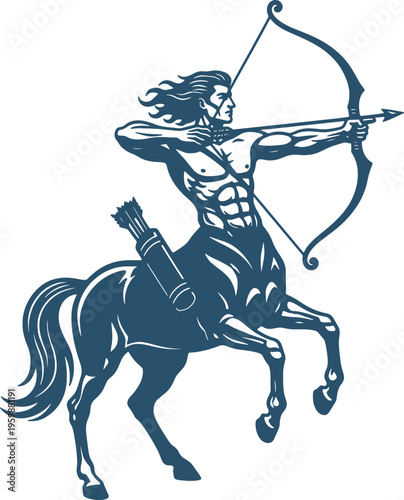 zodiac sign centaur archer bow and arrow