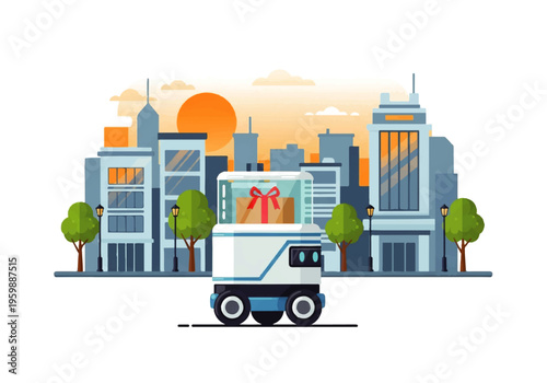 Delivery truck with pizza inside.