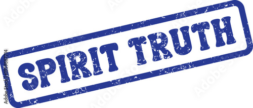 A textured blue mark formally announces the profound concept of spirit truth and divine enlightenment