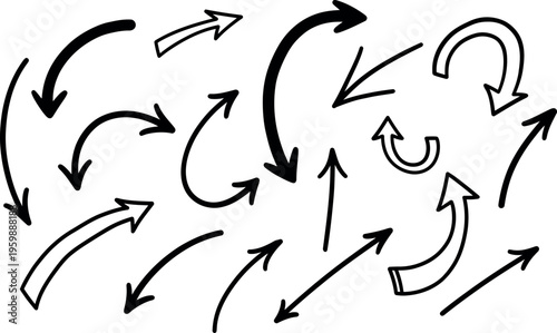 Collection of arrows pointing in various directions