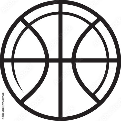 A graphic representation of a basketball is a symbol of dynamic sports. A clean, bold design evokes movement, competition, and the thrill of the game.