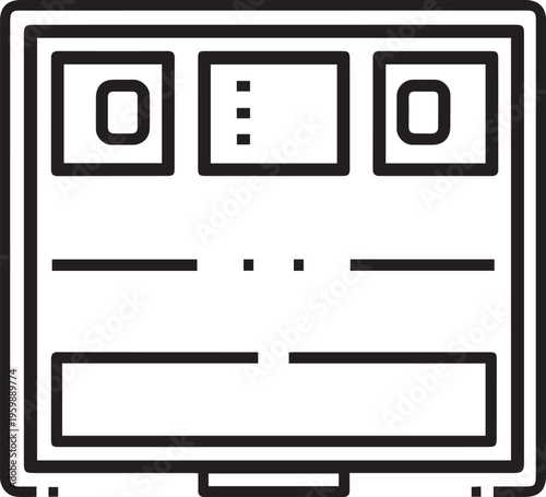 Simple Scoreboard Icon Illustrating the Game Display, Capturing the Essence of Sporting Events and Competitions.