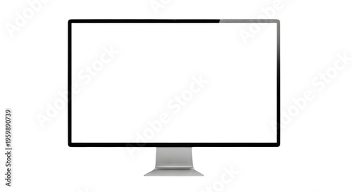 Modern computer screen with blank