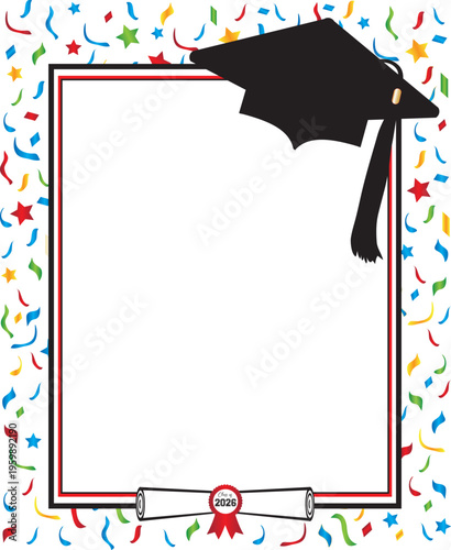 Colorful Graduation Background Template