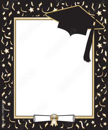 Graduation Black Background Template