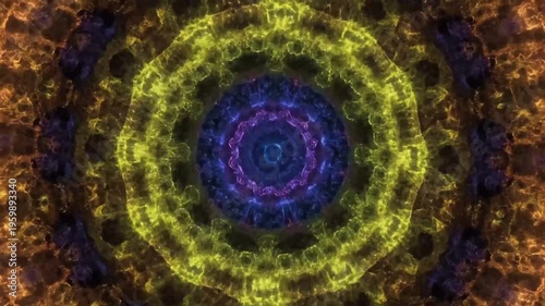 Vibrant fractal mandala design patterns.