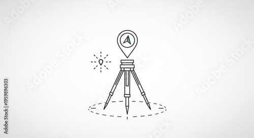 Surveying Instrument with Location Pin - Precision and Mapping.