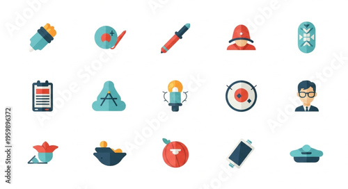 Sushi Icons - Diverse Set of Japanese Cuisine Elements.