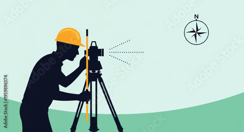 Surveyor at Work - Precision and Expertise in Land Measurement.