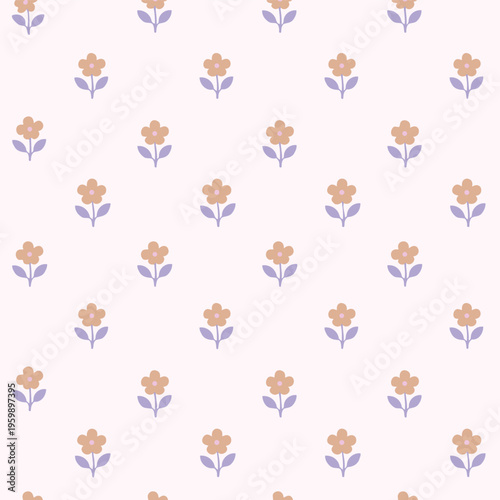 Small Flower Print Flowers Floral Tiny Pattern Cute Spring Summer Feminine Clothing Textile Ditsy Flora Fashion Vector Print
