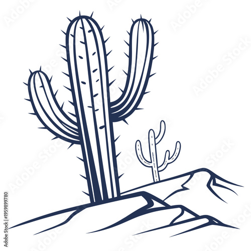 A large cactus plant with several spines