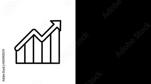 Business Growth White Icon Set Design