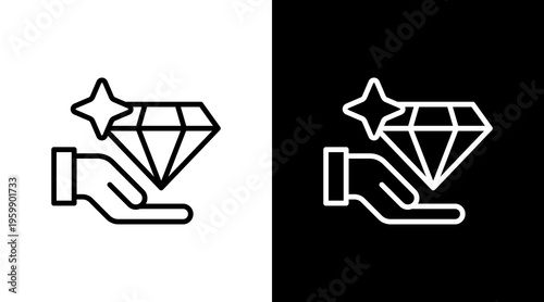 Value Proposition White Icon Set Design