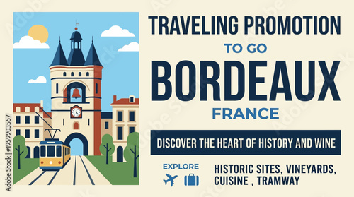 Bordeaux France Travel Promotion Banner