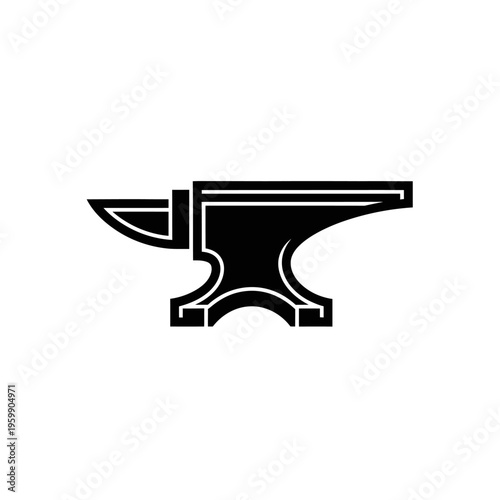 Blacksmiths Anvil Silhouette - A Symbol of Craftsmanship and Strength.