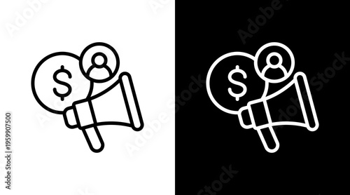 Affiliate White Icon Set Design