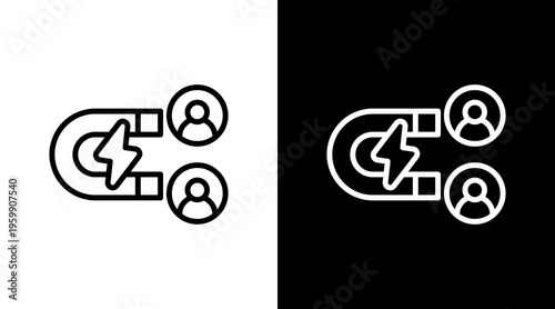 Lead Generation White Icon Set Design