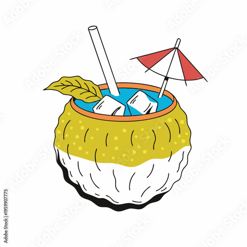 Summer Tropical Drink Icon