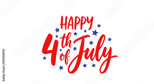 Patriotic greetings, Independence Day, 4th of July, American holiday vector