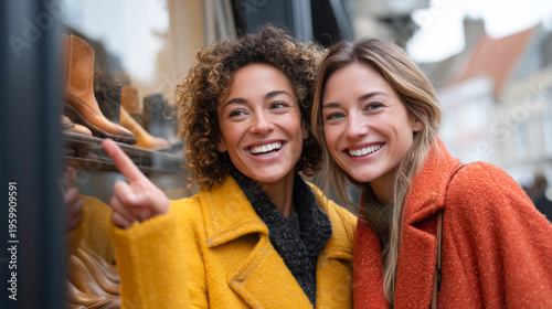 Urban fashion discovery and window shopping experience in retail environment