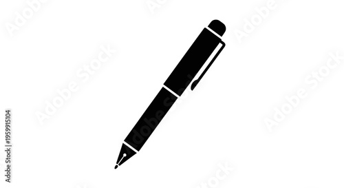 A simple black pen illustration sharply defined as a silhouette