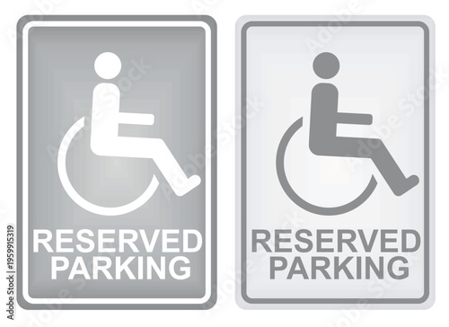 Handicapped parking sign. vector illustration