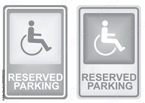 Handicapped parking sign. vector illustration