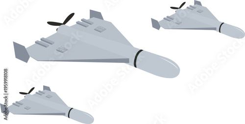 Iran drones shahid war  fighter drones world war Military Suicide Drones or Kamikaze Loitering Munition Illustration