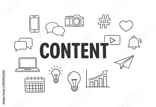 Modern social media content creation workflow centered on planning posts, engaging audiences and analyzing performance to build strong digital presence and communication impact