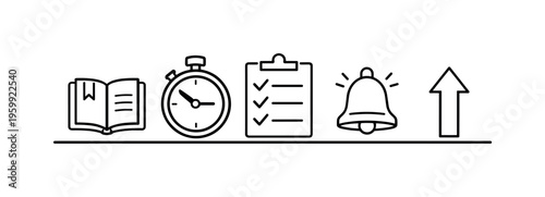 Time and task planning system emphasizing organization, deadlines, and accountability for maintaining consistent productivity and achieving desired outcomes, planner book