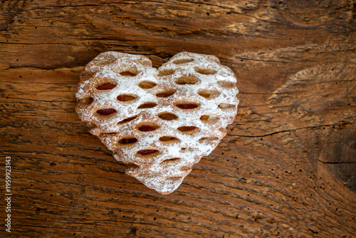 heart shaped cookie with sugar