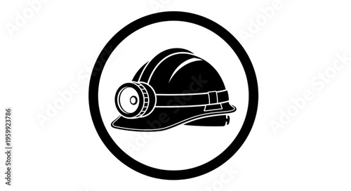 Iconic Miners Helmet - Symbol of Underground Work and Safety.